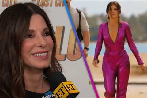 Sandra Bullock Jokes Her Sequin Jumpsuit Is the REAL STAR of The Lost City