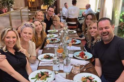 Danny Dyer enjoys reunion with his EastEnders family as he prepares to leave BBC soap