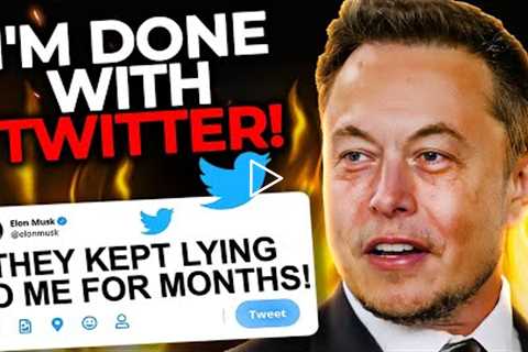 Elon Musk JUST CONFIRMED He Is NOT Buying Twitter Because…