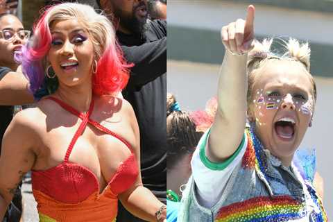 Cardi B & JoJo Siwa have a blast at the Pride Parade in West Hollywood!