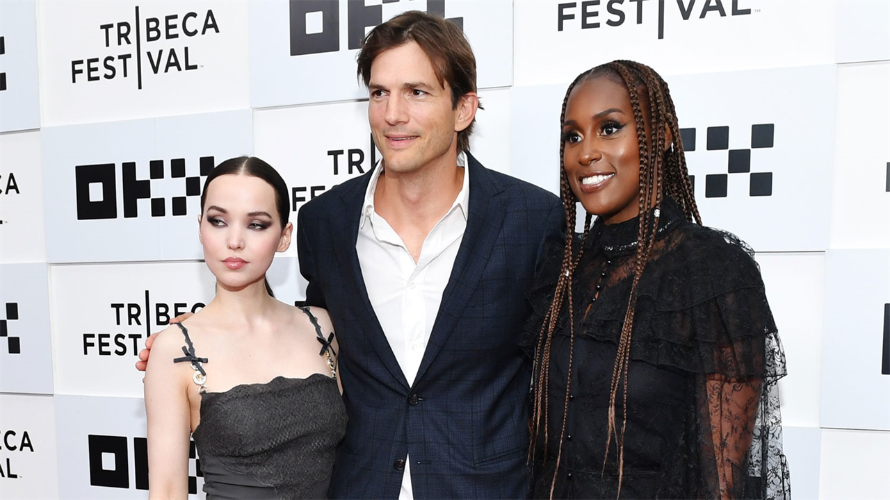 Ashton Kutcher joins co-stars Dove Cameron & Issa Rae at the ‘Vengeance’ premiere at the 2022 Tribeca Film Festival