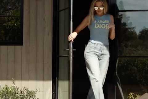 Khloe Kardashian’s tiny waist nearly drowns in baggy jeans as she looks stressed in new video amid..