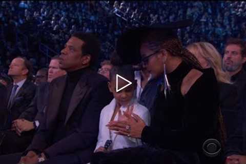 Blue Ivy Hilariously Calms Down Beyonce and Jay-Z During Grammys