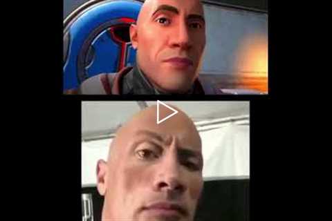 The rock raise eyebrow comparison  Real life Vs Fortnite