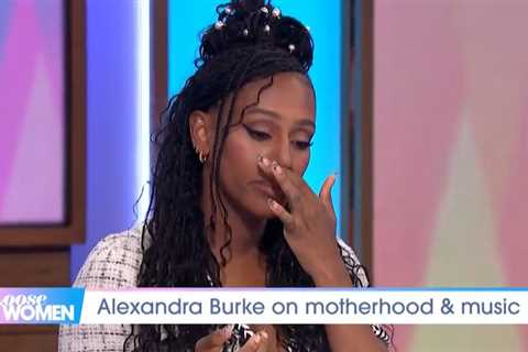 Alexandra Burke breaks down in tears as she shares reason she hasn’t shared baby’s gender or name