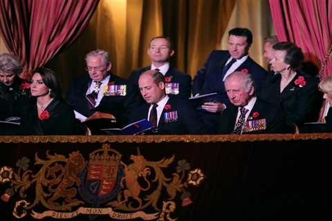 King Charles and Kate & Wills arrive at the Albert Hall for Festival of Remembrance with..