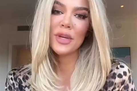 Khloe Kardashian almost suffers wince-inducing wardrobe malfunction in tiny silk robe during sexy..