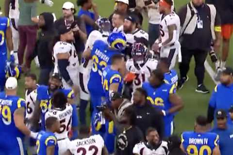 Broncos’ Randy Gregory seen throwing punch at Rams lineman after embarrassing loss