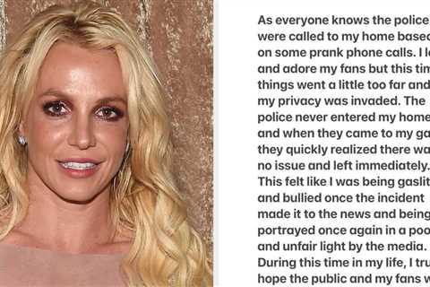 Britney Spears Responded After Her Fans Called The Police To Her Home For A Wellness Check