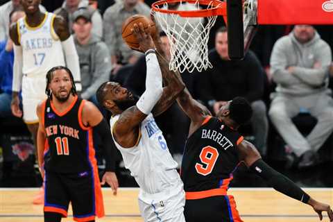 LeBron James snags triple-double as Knicks fall to Lakers in OT