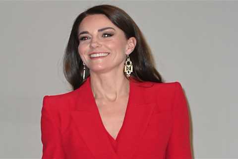 Kate Middleton dazzles in a red suit as she joins Prince William at star-studded gala