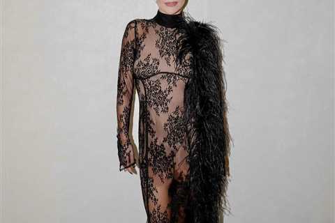 Rita Ora drives fans wild in sheer lace dress backstage at The Masked Singer