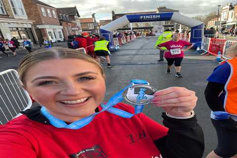 Gogglebox’s Izzi Warner looks worlds away from the sofa as she completes 10 mile run