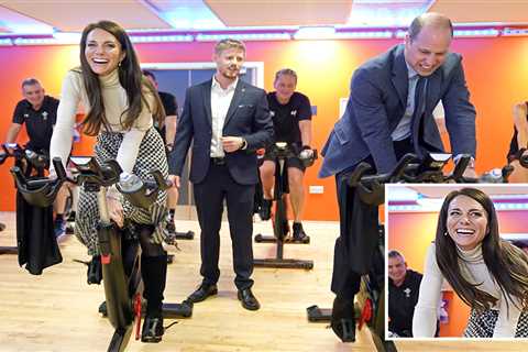 Princess Kate BEATS William as couple go head-to-head in spin class… and even does it in £20 Zara..