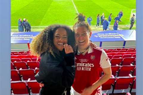 Amber Gill and footballer girlfriend Jen Beattie go Instagram official after kissing at Arsenal game