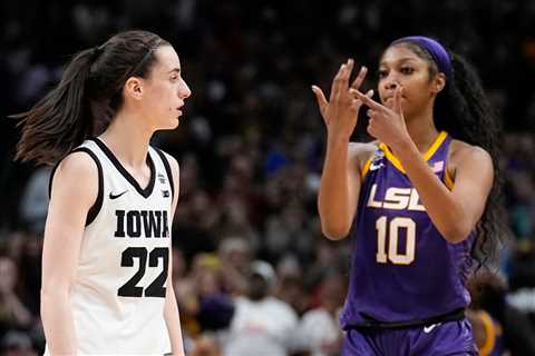 LSU’s Angel Reese gives Iowa’s Caitlin Clark taste of her own medicine in national title win,..