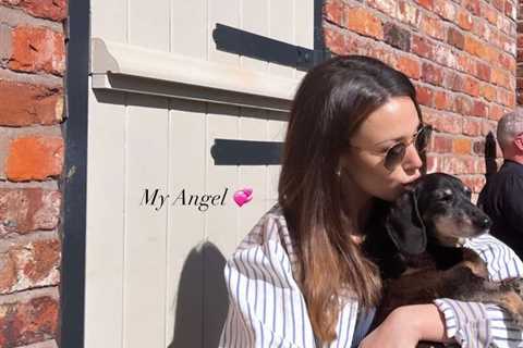 Michelle Keegan looks incredible as she kisses her dog before boozy celebrations