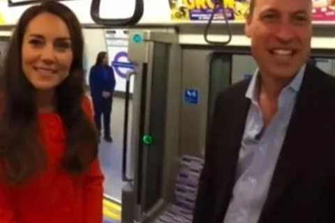 Awkward moment TikTok train spotter bumps into Princess Kate & Prince William on Elizabeth Line