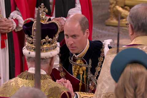 Three words King Charles whispers to Prince William during touching moment at coronation