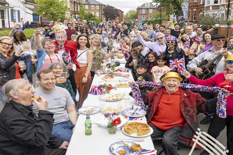 Over 10million Brits turned streets red, white and blue in joyful celebration of King Charles’..