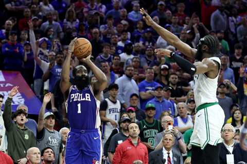 James Harden’s 3-pointer late in OT gives 76ers Game 4 win over Celtics to tie series