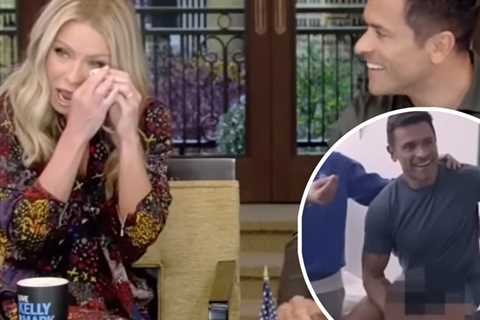 Mark Consuelos' Pixelated Crotch Makes Kelly Ripa Cry on 'Live'