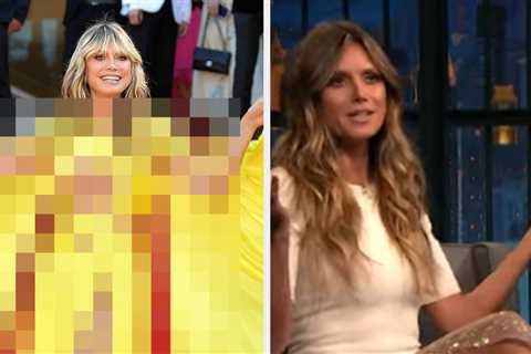 Heidi Klum Wore A Sexy Yellow Dress To Cannes And, Unfortunately, She Had A Wardrobe Malfunction On ..