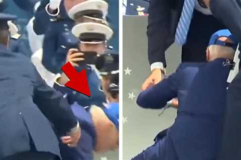 President Joe Biden Trips and Falls Hard During Air Force Graduation Ceremony