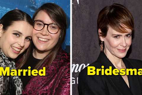 Beanie Feldstein Got Married In A Gorgeous Wedding, And Sarah Paulson Was A Stunning Bridesmaid