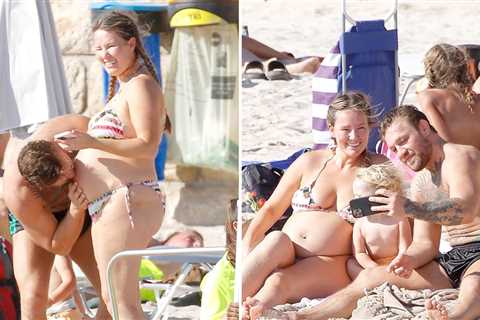 Conor McGregor Kisses Dee Devlin's Baby Bump During Beach Day With Family