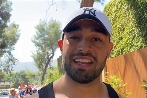 Sam Asghari Joins SAG-AFTRA Picket Line, Dodges Britney Spears Questions