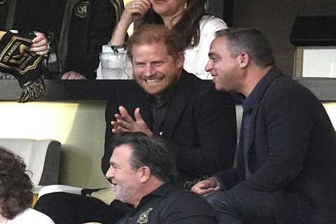 Prince Harry looks like ‘giddy schoolboy’ at Inter Miami match — 48 hours after looking glum with..