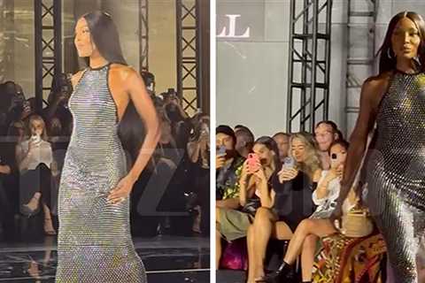 Naomi Campbell Hits the Runway to Model Her New Fashion Line