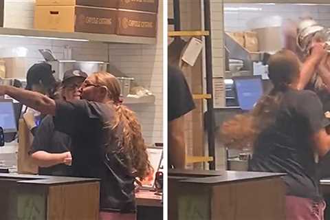 Angry Chipotle Customer Throws Burrito Bowl at Employee in Heated Video