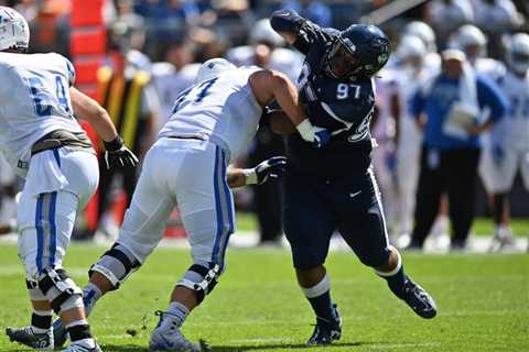 UConn defensive tackle Jelani Stafford rushes for touchdown, grabs reception