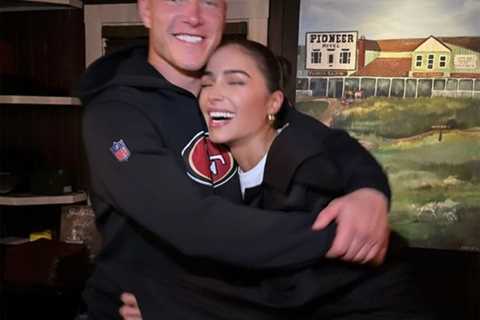 Olivia Culpo embraces fiancé Christian McCaffrey after dominant 49ers win