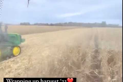 Brock Purdy spends his bye week farming in Iowa alongside fianceé Jenna Brandt