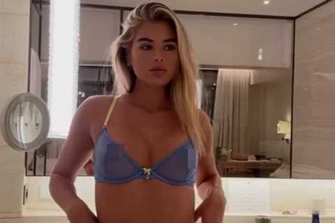 Arabella Chi Leaves Little to the Imagination in See-Through Bra and Thong