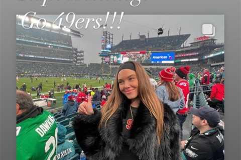 Nick Bosa’s mom gushes over his model girlfriend at Eagles-49ers game