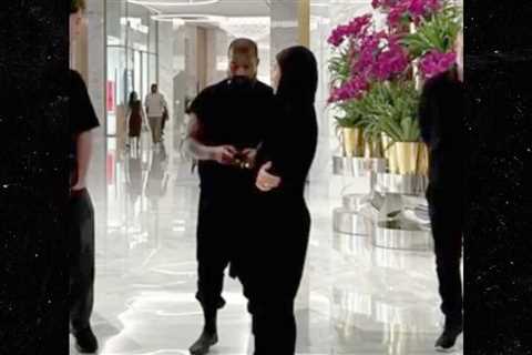 Kanye West and Bianca Censori Make Wonky Shoe Choice at Dubai Mall