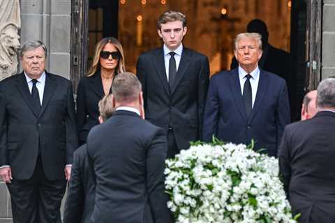 Donald Trump and Family Somber at Melania's Mom's Funeral