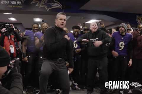 John Harbaugh’s dance moves go viral after Ravens’ NFL playoff win