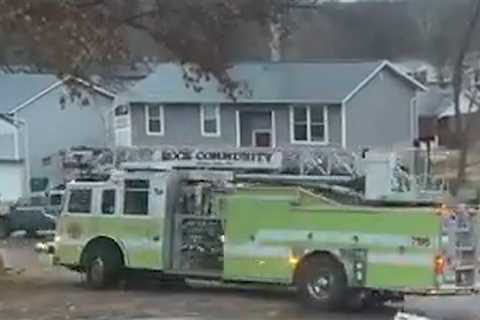 Missouri Firetruck Spins and Slides Down Icy Street, Crashes Into Car