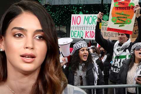 Melissa Barrera, Palestine Protesters Shut Down Street Outside Sundance