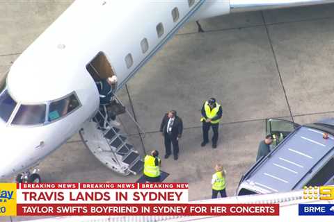 Travis Kelce lands in Sydney for Taylor Swift’s Eras Tour shows