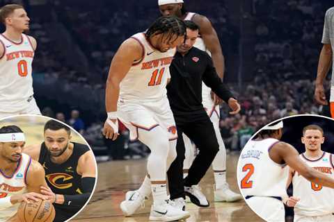 Josh Hart’s triple-double helps Knicks slip by Cavaliers after concerning Jalen Brunson injury