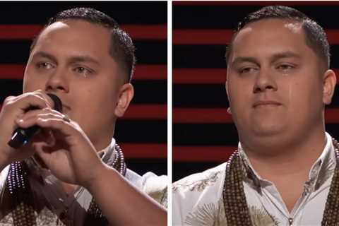 Native Hawaiian Singer Kamalei Kawa'a Cried During His Powerful The Voice Audition, And Someone..