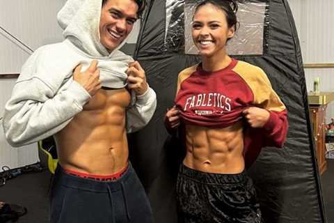 Dancing on Ice’s Vanessa Bauer shows off her incredible rock hard abs ahead of live final