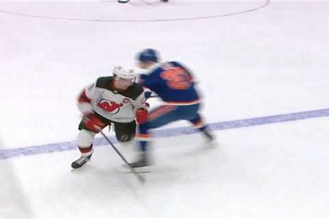 Islanders’ Anders Lee ejected after ugly Nico Hischier hit that could lead to suspension