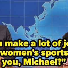 Caitlin Clark Hilariously Confronted Michael Che On SNL About His Women's Basketball Jokes